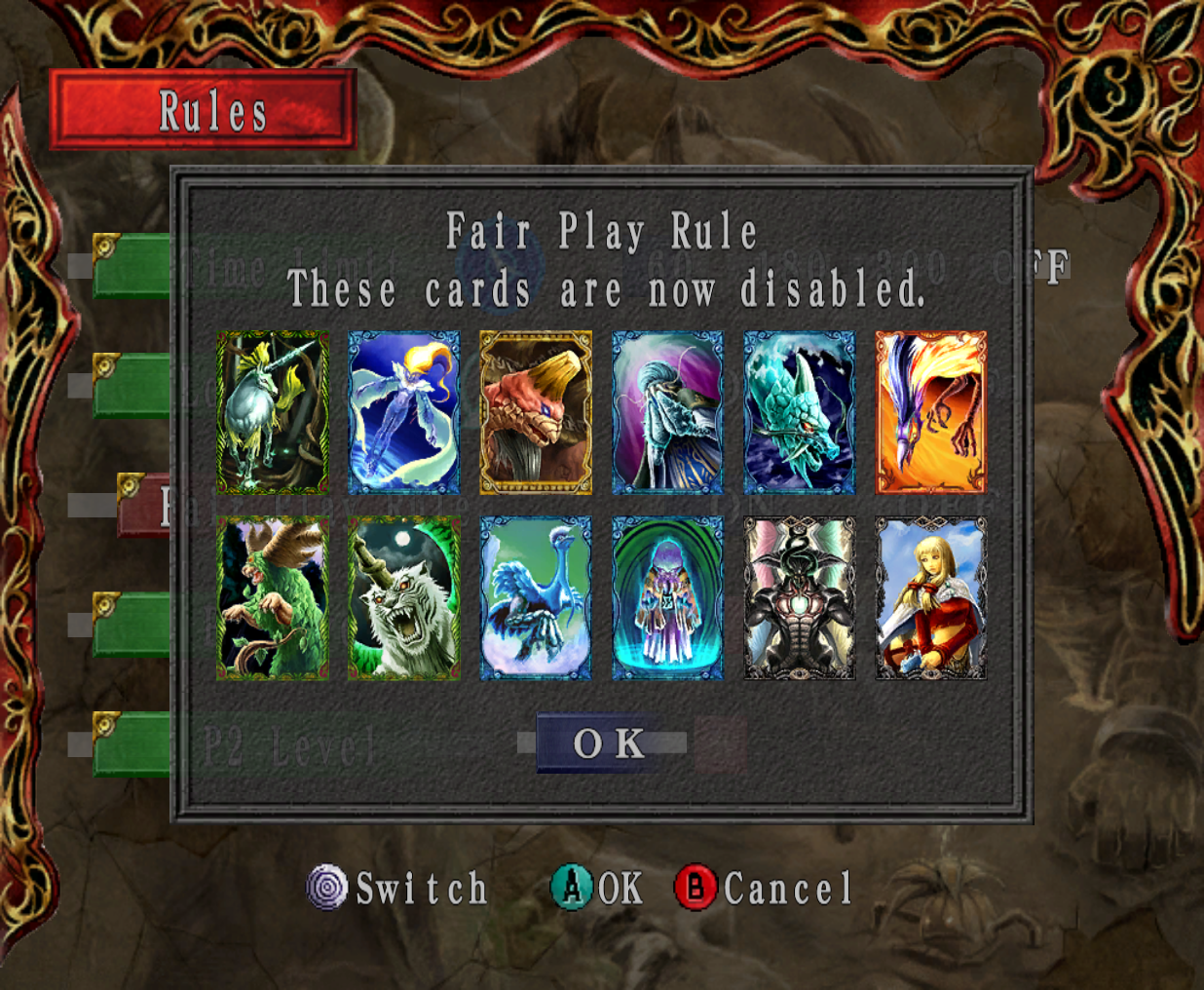 lk1 two player mode fair play banned cards.png