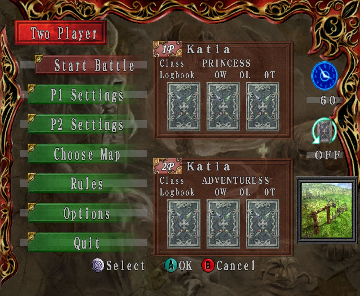 lk1 two player mode main menu.png